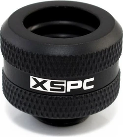 XSPC Rohranschluss G1/4" auf 14/10mm, schwarz, weißer Schriftzug