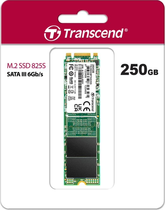 Transcend MTS825S SSD 250GB, M.2 2280 / B-M-Key / SATA 6Gb/s