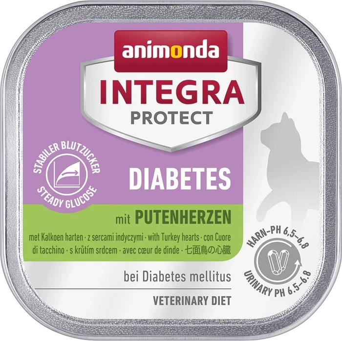 animonda Integra Protect Diabetes mit Putenherzen, 3.20kg (32x 100g)