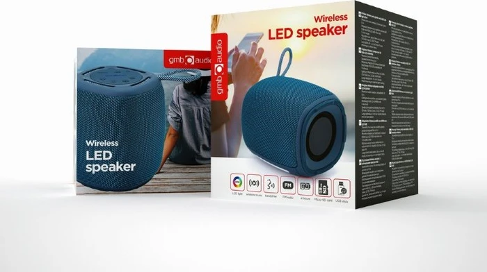 Gembird SPK-BT-LED-03 blau