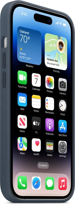Apple Silikon Case mit MagSafe für iPhone 14 Pro sturmblau