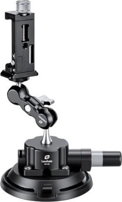Leofoto SC-02 KIT Saugnapf groß + Gelenkarm + Smartphone-Halterung