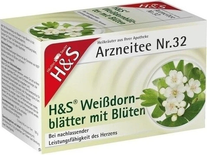 H&S Nr.32 Weißdornblätter mit Blüten Arzneitee Beutel, 20 Stück