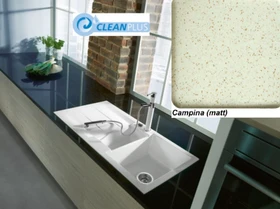 systemceram Genea 100 F Einbau Becken reversibel mit Ablauffernbedienung campina