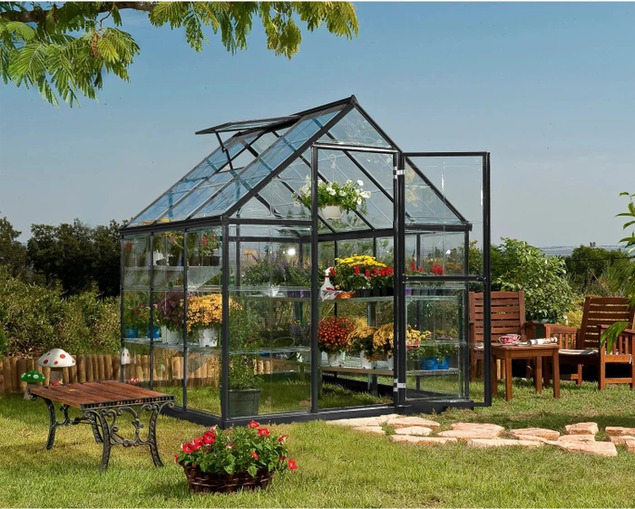 Palram Canopia Harmony 6x6 Gewächshaus grau
