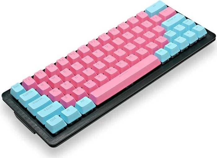 Mountain Mineral Keycap Set, Kunststoff (PBT) Double-Shot, blau/rosa, 113 Tasten (104+9), ANSI-US