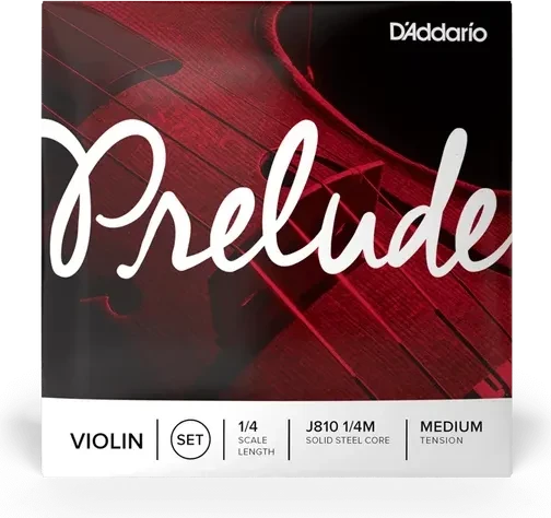 D'Addario Prelude Violin String Set, 1/4 Scale, Medium Tension