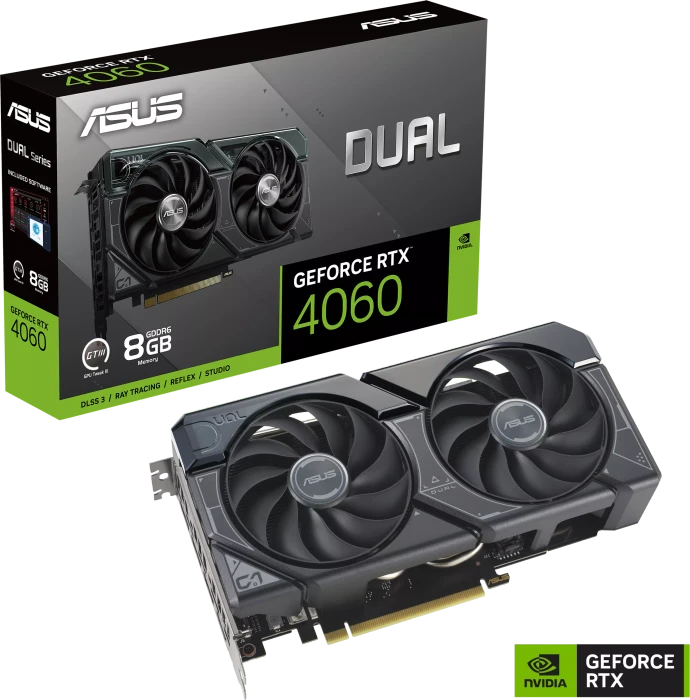 ASUS Dual GeForce RTX 4060, DUAL-RTX4060-8G, 8GB GDDR6, HDMI, 3x DP