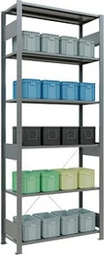 Schulte Lagertechnik Multiplus 150 Schwerlastregal 100x250x40cm verzinkt