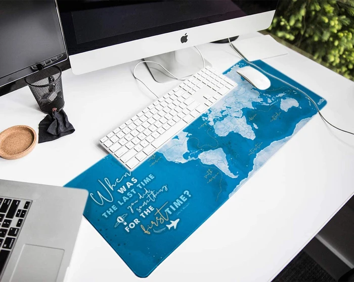 Grupo Erik Editores World Map XL, 800x350mm, Motiv blau