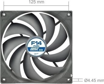 ARCTIC F14 PWM PST CO grau, 140mm