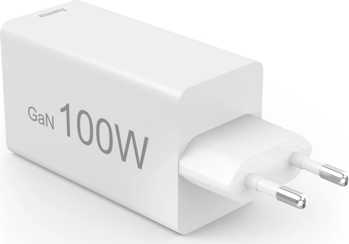 Hama GaN Schnellladegerät, USB-C/USB-A, 2x USB-C + 1x USB-A, 100W, weiß