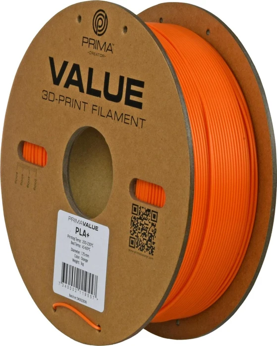 PrimaCreator PrimaValue PLA+, orange, Spule, 1.75mm, 1.00kg