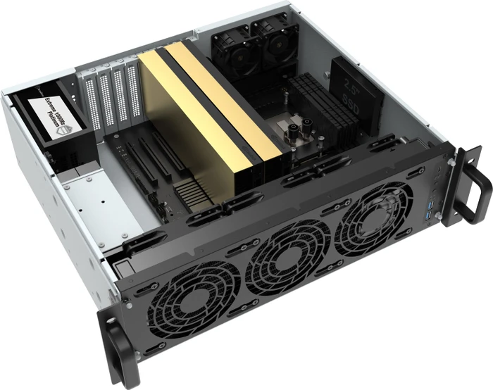 SilverStone RM31-MINI, Rackmount Server, schwarz/grau, 3HE, SFX-L