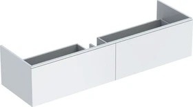Geberit Xeno² Unterschrank für Waschtisch 159.5x35x47.3cm, Hahnloch links und rechts, Variocor, sculturagrau