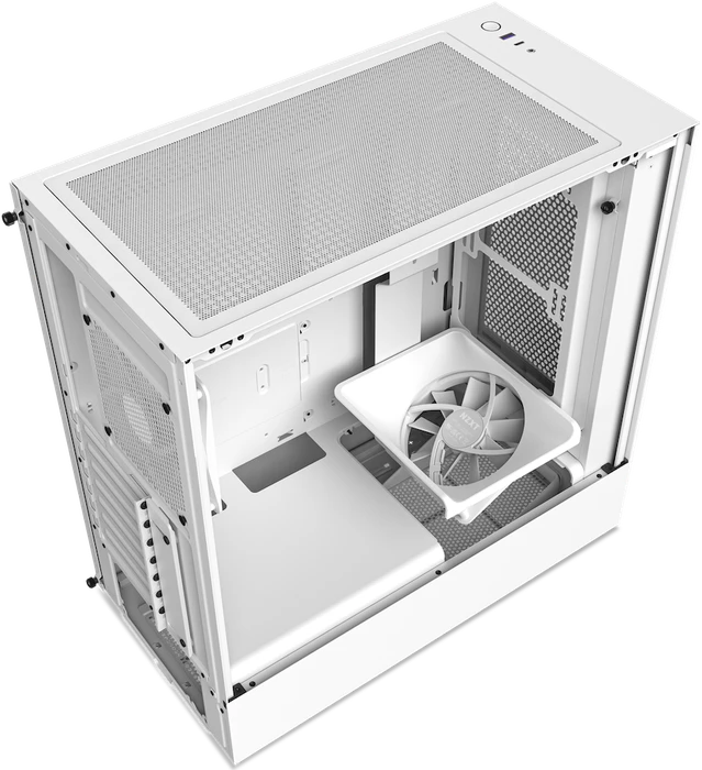 NZXT H5 Flow, weiß, Glasfenster