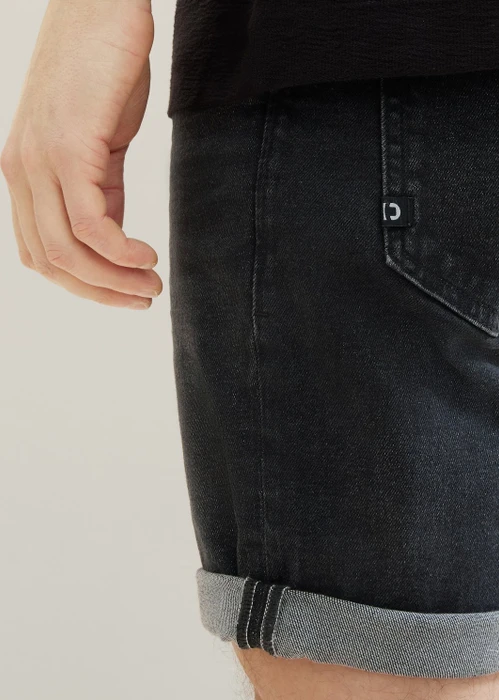 Tom Tailor Jeansshorts Jeans used dark stone black denim (Herren)
