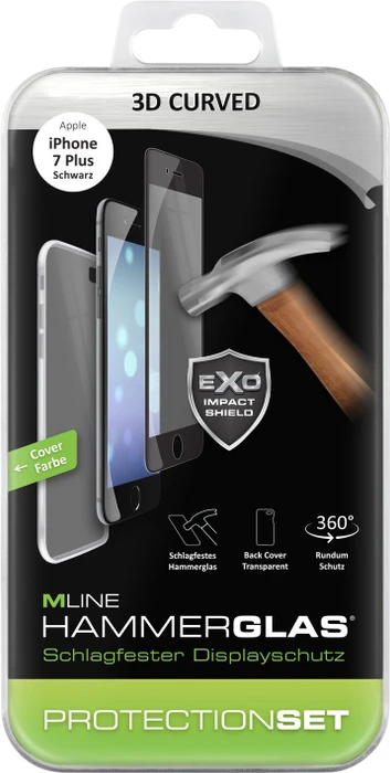 MLine Protection Set 3D Curved für Apple iPhone 7 Plus