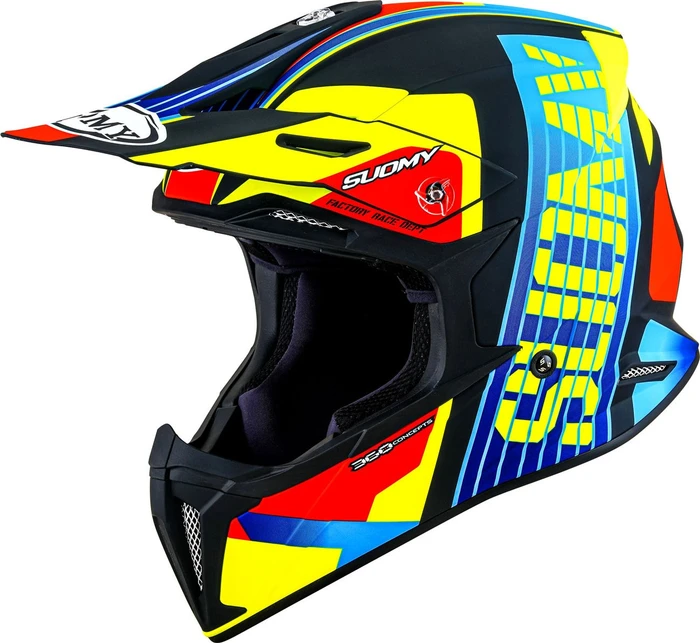 Suomy X-Wing Amped schwarz/gelb/rot/blau