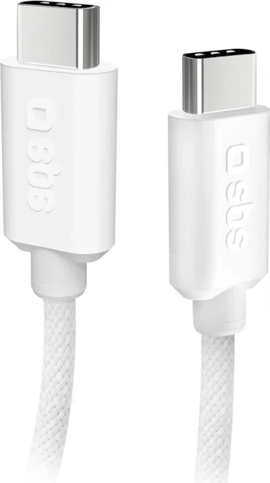 SBS Mobile USB-C auf USB-C Textilkabel 1.5m grau