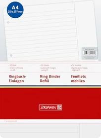 Brunnen Ringbucheinlage Papiereinlage, A4, Lineatur 25, 50 Blatt