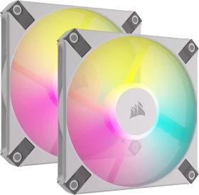 Corsair AF Series iCUE AF120 RGB Slim Twin Pack, weiß, 120mm, 2er-Pack
