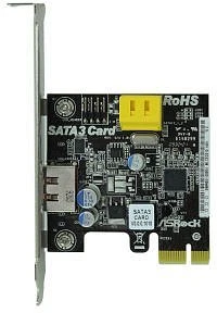 ASRock SATA3 Card, 1x eSATA 6Gb/s/2x SATA 6Gb/s, PCIe x1