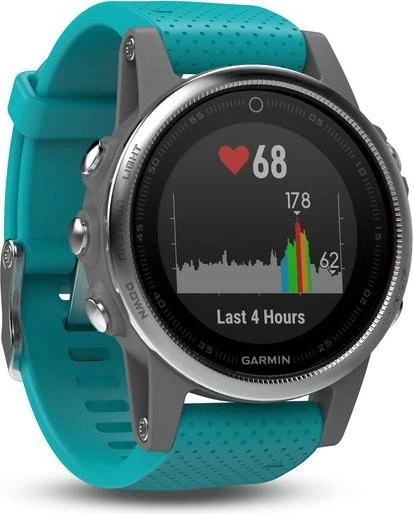 Garmin Fenix 5S silber/türkis