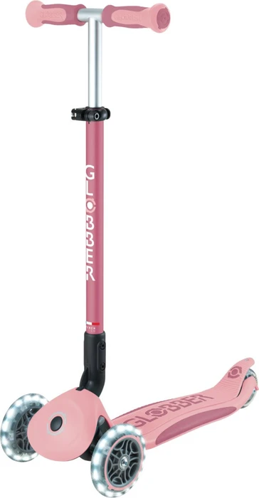 Globber Go Up Deluxe Lights 360° Kickboard pale pink