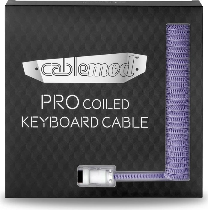 CableMod Pro Coiled Keyboard Cable USB Micro-B auf USB-A, Tastaturkabel (Spiral-Textilkabel), 1.5m, Rum Raisin