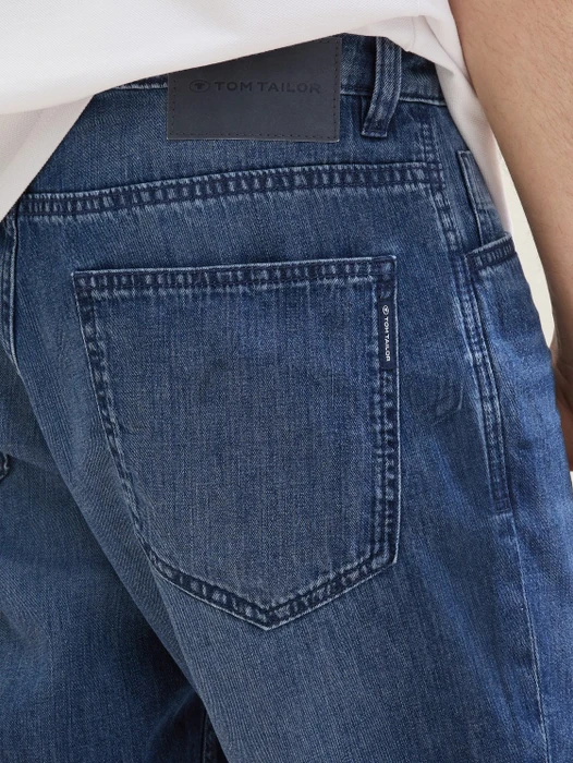 Tom Tailor Ultra Light Josh Jeansshorts Jeans used mid stone blue denim (Herren)