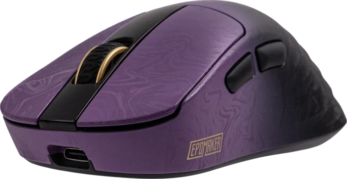 Epomaker Carbonis 8KHz Wireless Gaming Mouse, Black Purple, USB/Bluetooth