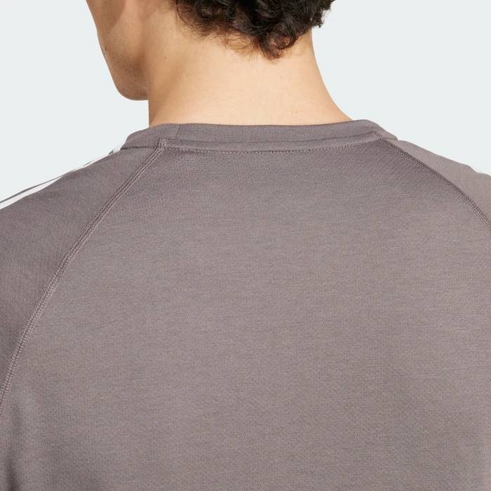 adidas Own The Run 3-Streifen Laufshirt kurzarm charcoal (Herren)