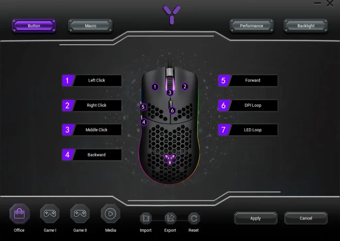 ISY IGM-4000-BK Ultralight RGB Gaming Maus schwarz, USB