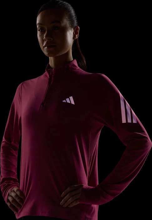 adidas Adi365 Iconic Running Half Zip Laufshirt langarm dual magenta (Damen)