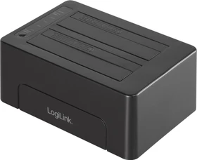 LogiLink USB 3.0 2-Bay für 2.5"/3.5" SATA HDD/SSD, schwarz, USB-C 3.1
