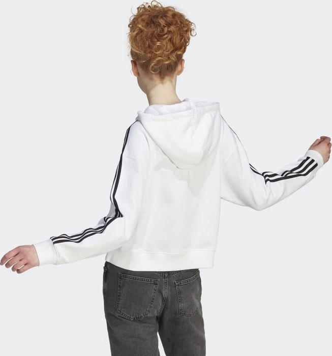 adidas Essentials 3-Streifen French Terry Bomber Hoodie weiß/schwarz (Damen)