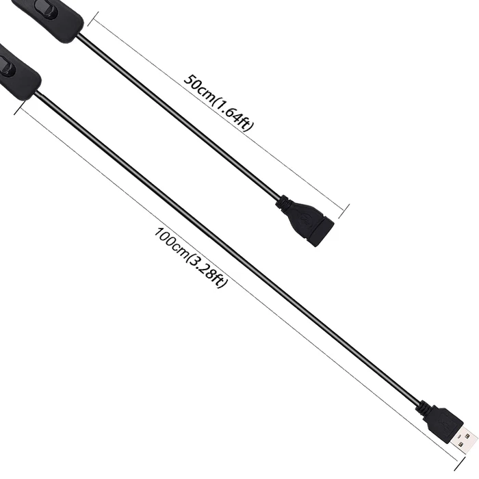 USB-A Adapterkabel mit Schalter, USB 2.0, 1.5m (verschiedene Markenbezeichnungen)
