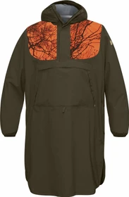 Fjällräven Lappland Eco-Shell Poncho dark olive/orange camo