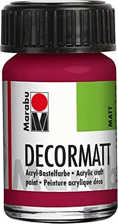 Marabu Decormatt Acryl Acrylfarbe, granatrot, 15ml