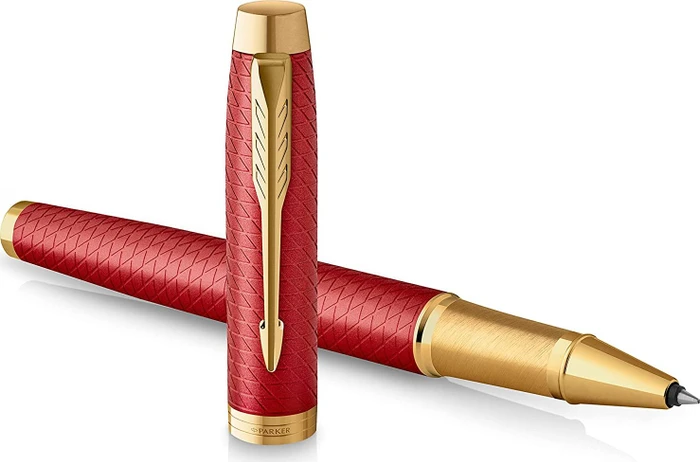 Parker IM Premium Tintenroller (Mine) red lacquer/gold trim, Geschenkbox (2143647)