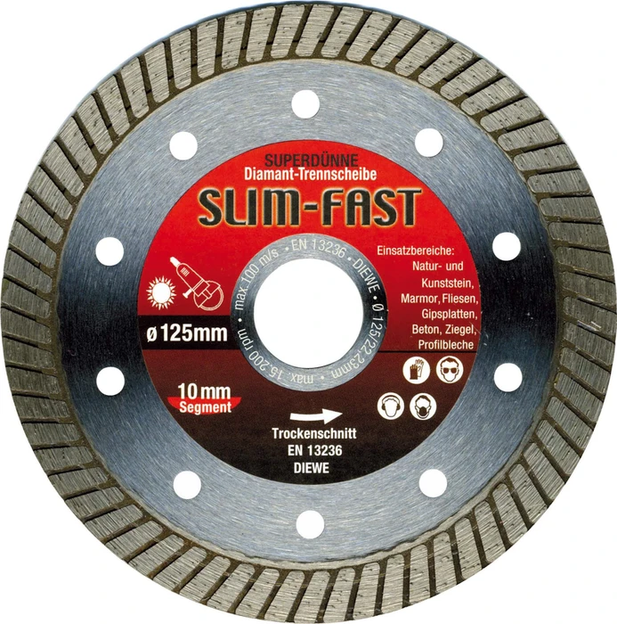 Diewe SlimFast Diamanttrennscheibe, 115x10x22.23mm, 1 Stück