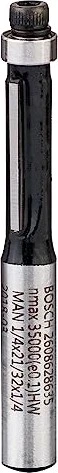 Bosch Professional Standard for Wood Bündigfräser, (D)6.4x16.7x54mm, 1 Stück