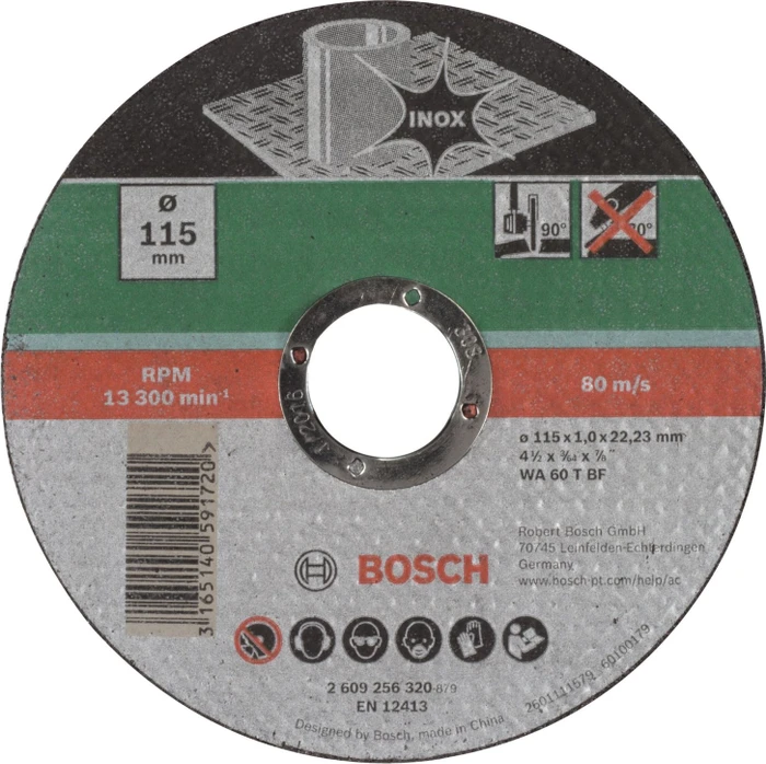 Bosch DIY WA 60 T BF Trennscheibe, 115x1x22.23mm, 1 Stück