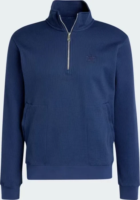 adidas Trefoil Essentials Waffle 1/2 Zip Sweatshirt (Herren)