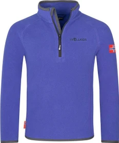 Trollkids Nordland Half Zip Pullover glow blue (Junior)