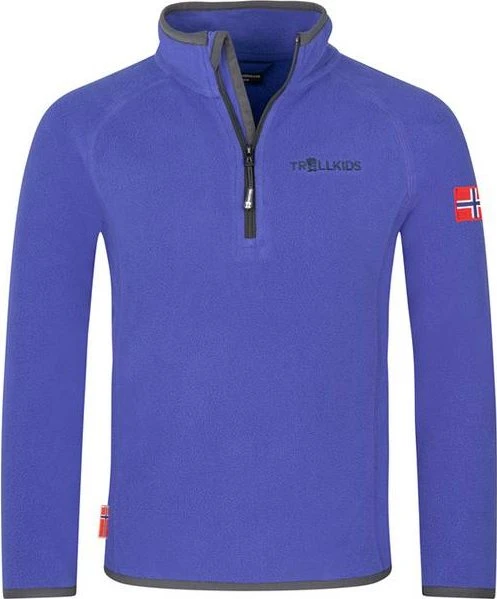 Trollkids Nordland Half Zip Pullover glow blue (Junior)