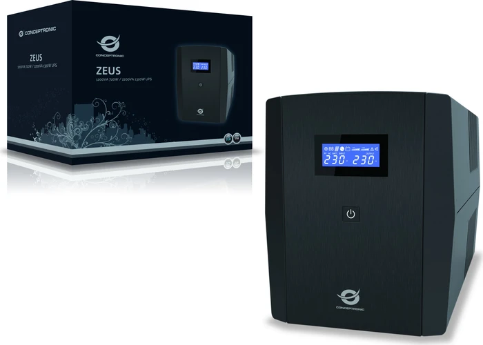 Conceptronic ZEUS03EMP IEC USV, 1200VA, USV IEC, C13, Schuko, USB
