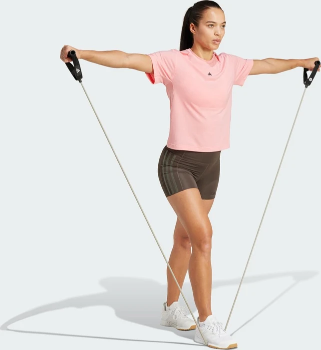 adidas Power Back-Cutout 3-Streifen Funktionsshirt kurzarm semi pink spark (Damen)