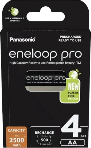 Panasonic eneloop pro (Gen 5) Mignon AA NiMH 2500mAh, 4er-Pack
